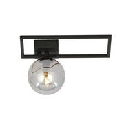 Lampada da soffitto Imago in acciaio nero e grafite