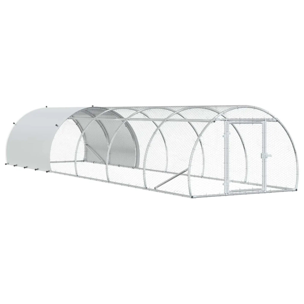 Pollaio Argento 600 x 150 x 100 cm Acciaio zincato 3434667