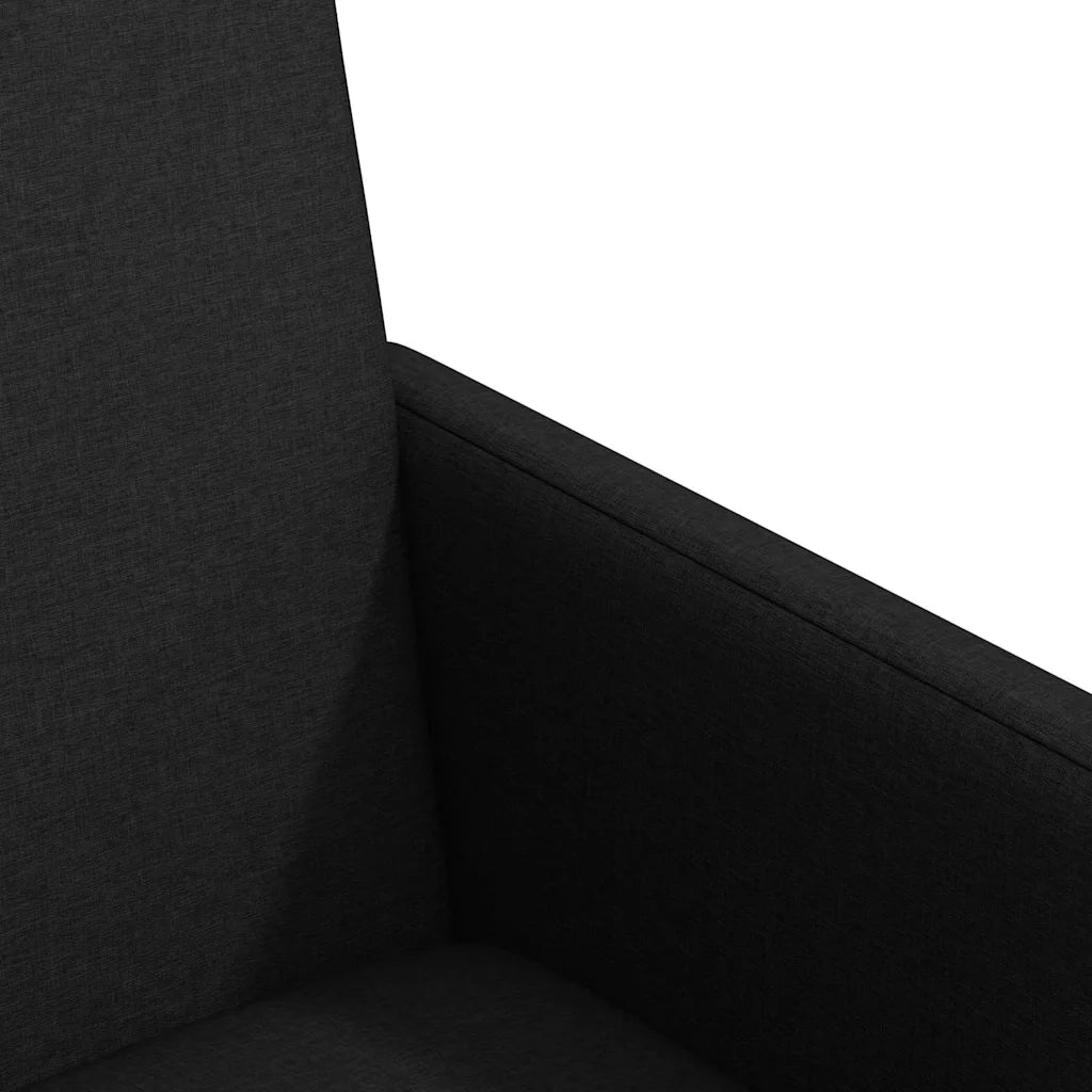 Sedie da Pranzo con Ruote 2 pcs Nero 57 x 66 x 94 cm Tessuto