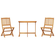 Set da Pranzo da Giardino Pieghevole 3 pz | Set Salotto da Giardino in Massello di Acacia