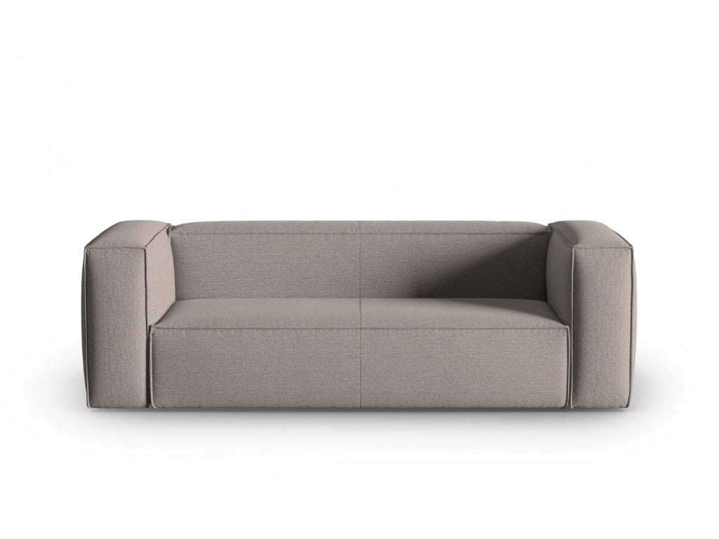 Cosmopolitan Design - Divano "Mackay" 3 posti in velluto strutturato cappuccino 
