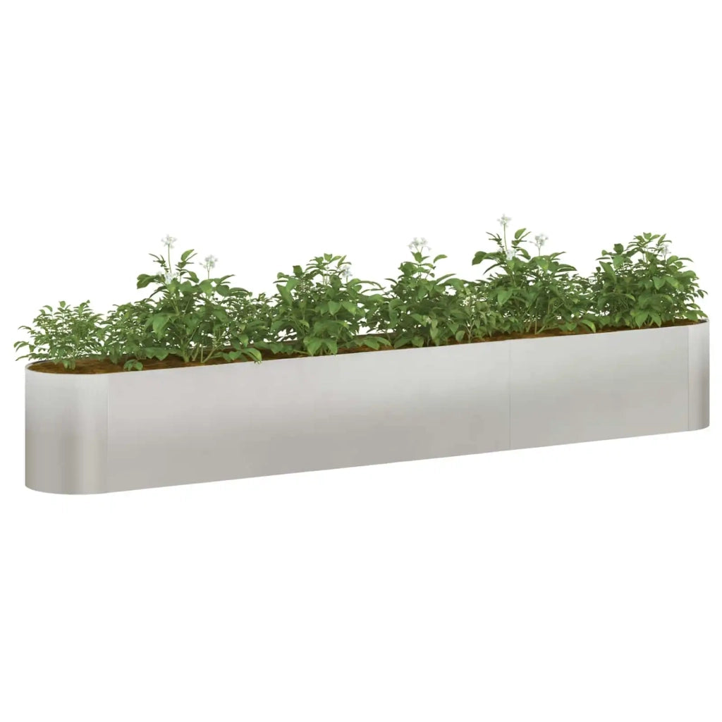 Letto rialzato da giardino Acciaio Inox 280 x 40 x 40 cm 8011702