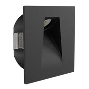 Faretto Ad Incasso Moderno Mecinos In Acciaio Nero Led Integrato 2W 3000K