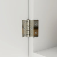 Specchio da Bagno Ovale 45x13,5x 90 cm con Armadietto in MDF Bianco