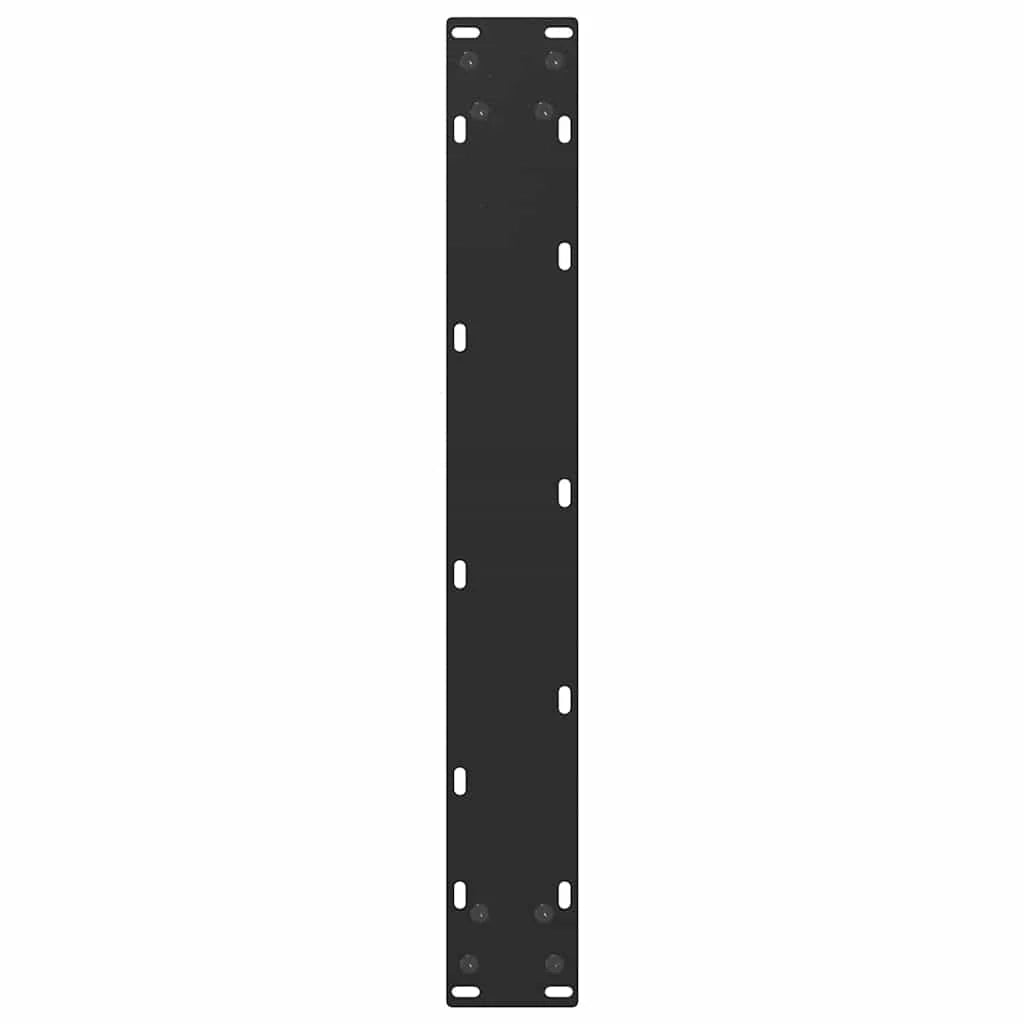 Set di 2 gambe per tavolo da bar a forma di U 60 x 90-91 cm design moderno con pratici piedini livellatori acciaio nero 02_0057464