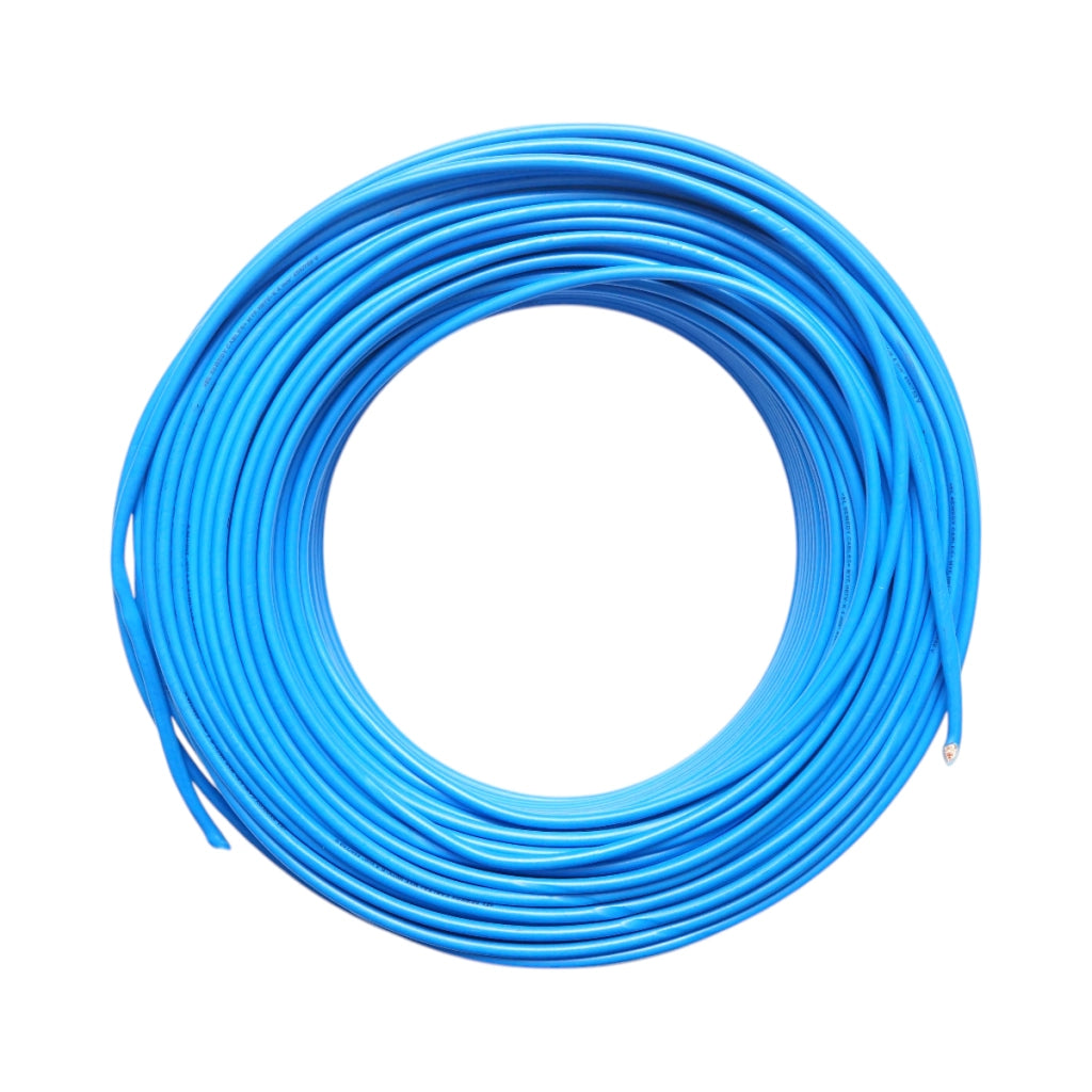 Cavo elettrico in rame 4 mm blu MYF H07V-K, isolamento in PVC 450/750V, matassa da 100 m