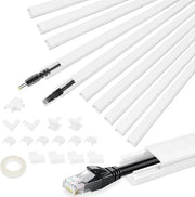 Gola di cavo - autoadesivo - 10 pezzi - bianco - 15 x 9 mm