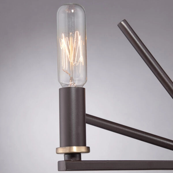 Lampadario moderno Carnegie bronzo western 3xE14 60W Quoizel