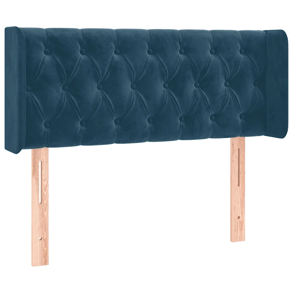 Testiera ad Orecchio Blu Scuro 93x16x78/88 cm in Velluto 3119144