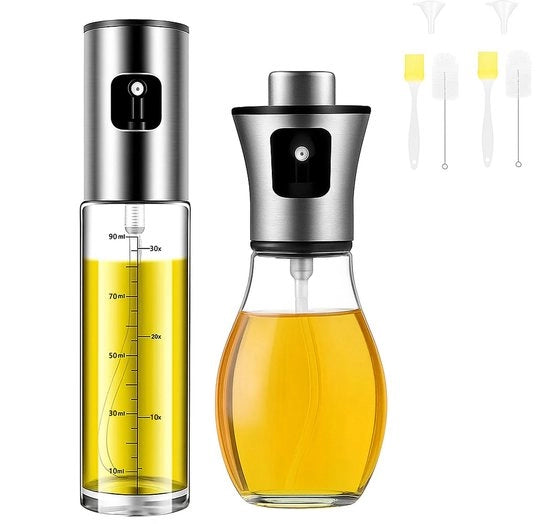 Set di spray oli, pennello oli, 1 pezzo 100 ml pennello oli + 1 pezzo 200 ml pennello oli, pennello oli per friggitore, pennello oli per olio da cucina, pennello oli per insalata, grigliatura, cottura, pasta in cucina