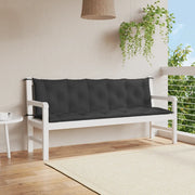 Cuscino per Panca Nero 180x(50+50)x7 cm in Tessuto Oxford 315035