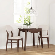 Sedie da Pranzo con Cuscini 2pz Marrone Legno Massello di Hevea 4102523