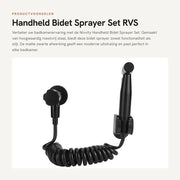 Kit di spruzzo per il bagno manuale - Set di spruzzo per il bagno - Spruzzo per il bagno in acciaio inossidabile - Igiene e sostenibilità - Nero - Bidet per il bagno - Facile da installare - Adatto per...