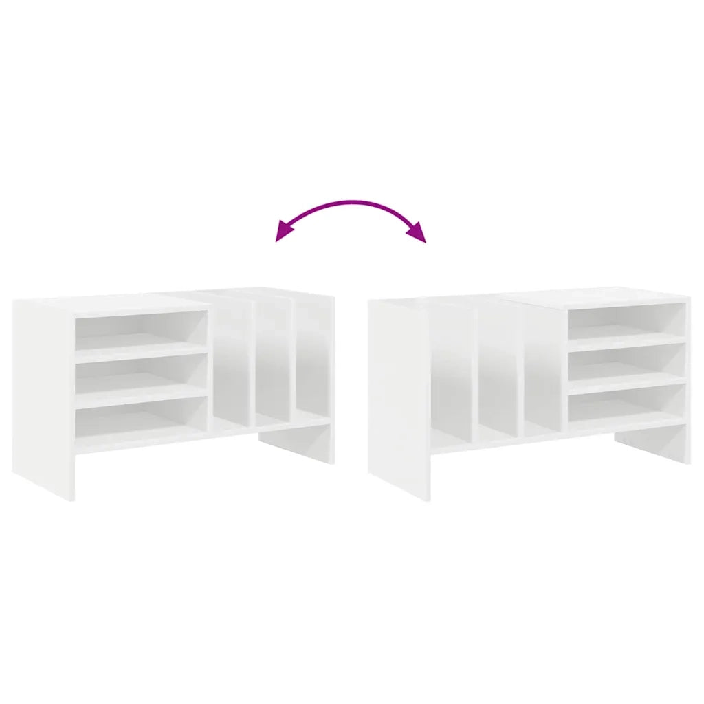 Mobile porta vinili Bianco 78.5 x 35 x 45 cm Legno multistrato CFW7663871