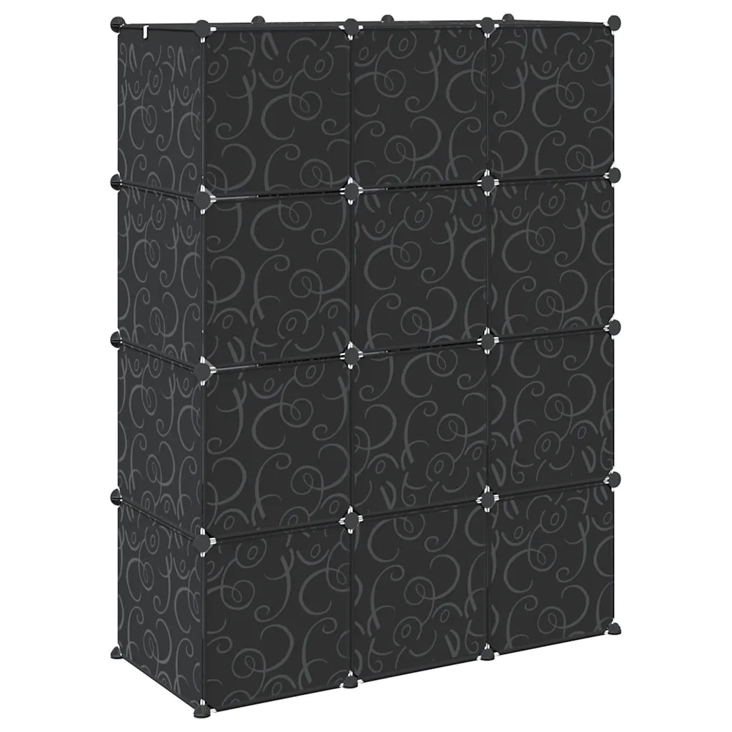 Organizzatore Portaoggetti con 12 Cubi e Aste per Appendere PP CFW1004433