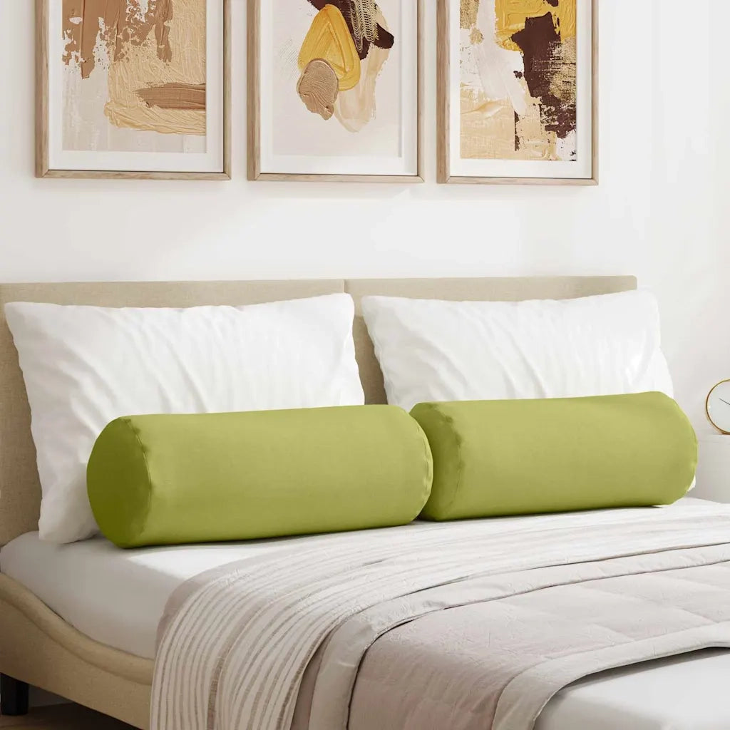Cuscini a rullo 2 pz | Cuscini per sedie Verde chiaro ? 25 x 70 cm Tessuto