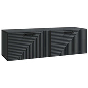 Mobile Porta TV da Muro Montaggio a parete Nero 98 x 31 x 30 cm