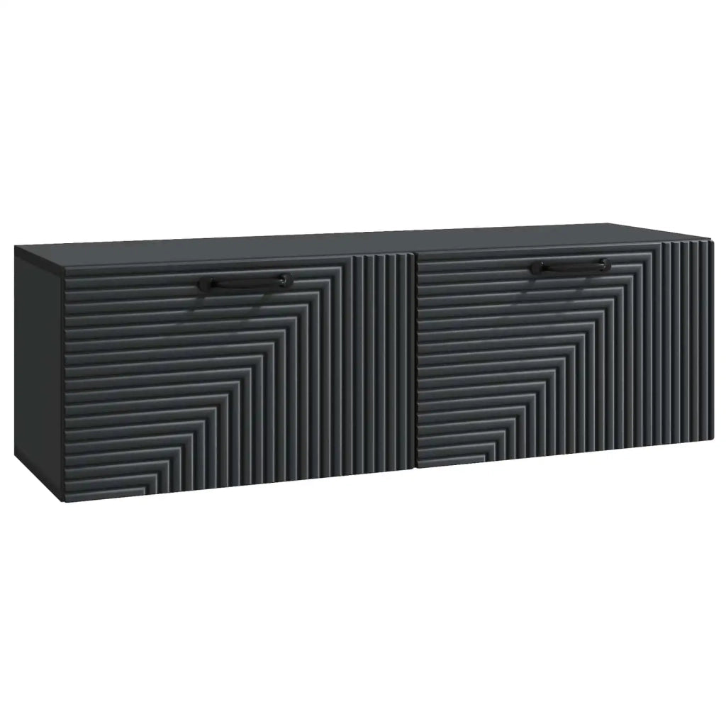 Mobile Porta TV da Muro Montaggio a parete Nero 98 x 31 x 30 cm