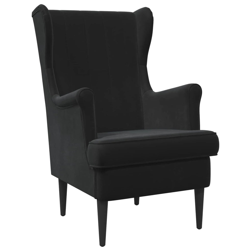 Divano Sedia-Poltrona-Poltroncina Nero Velluto 777699