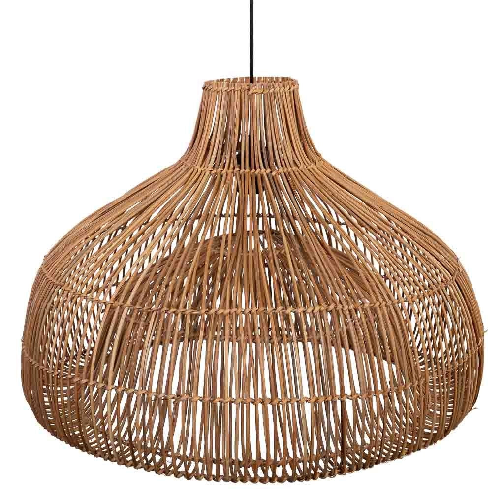 Lampada da soffitto in rattan marrone D66,5x47h cm