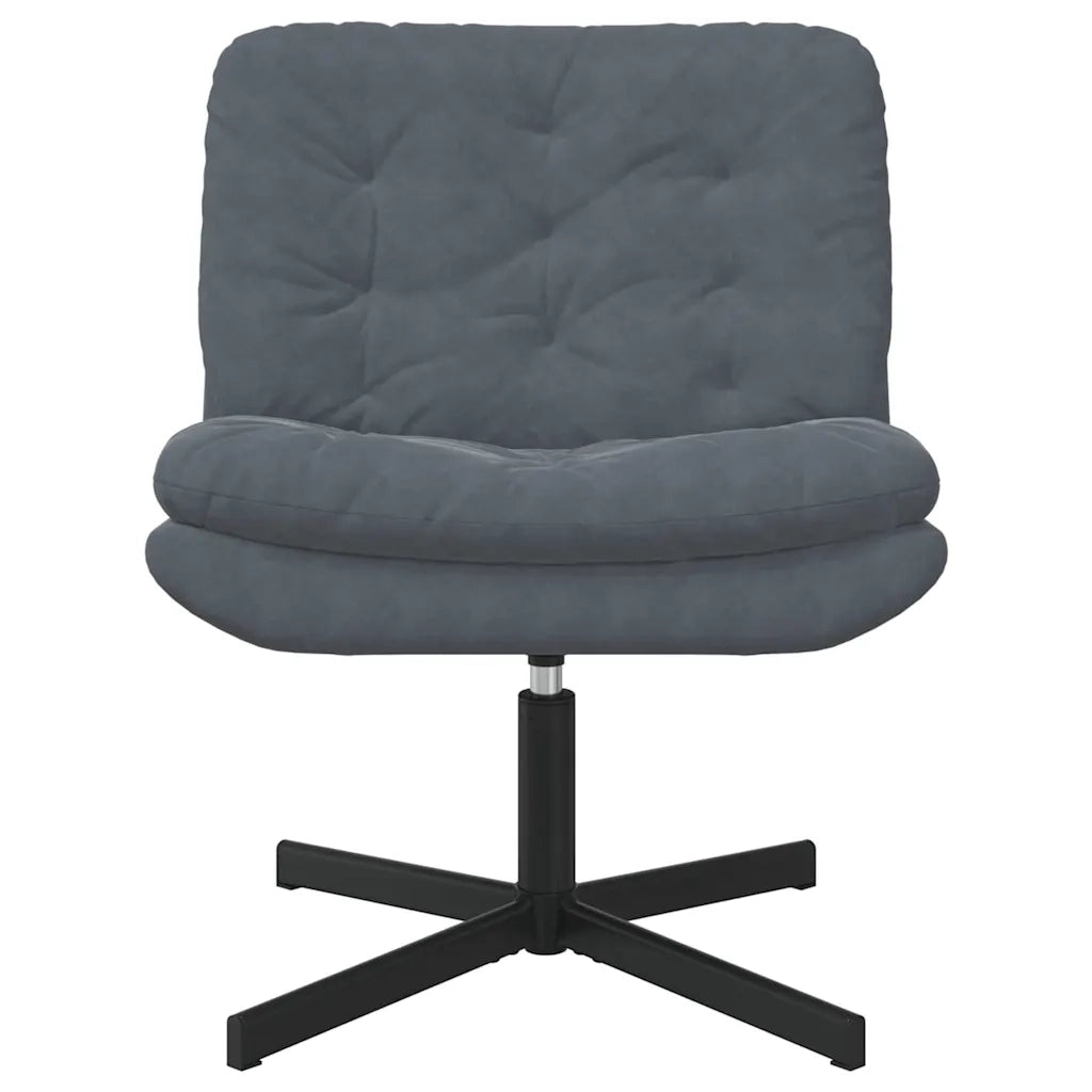 vidaXL Poltrona Relax con Base Girevole Grigio scuro 63 x 75 x 76 cm