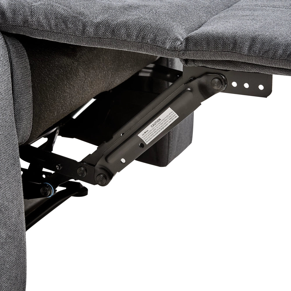 Sedia reclinabile grigio scuro Push-Back Schienale e poggiapiedi regolabili manualmente