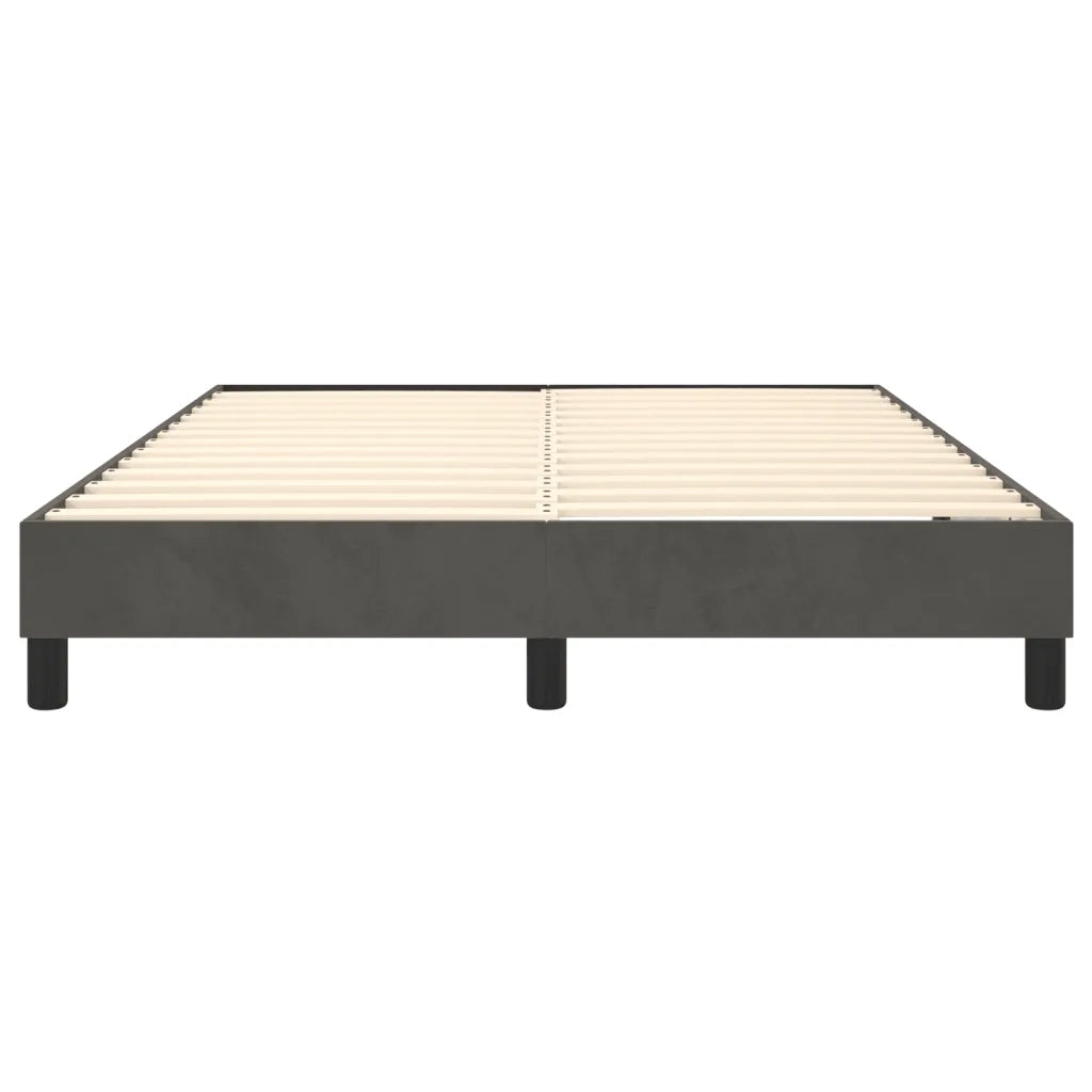 Struttura Letto a Rete a Molle Grigio Scuro 140x190 cm Velluto 3120767
