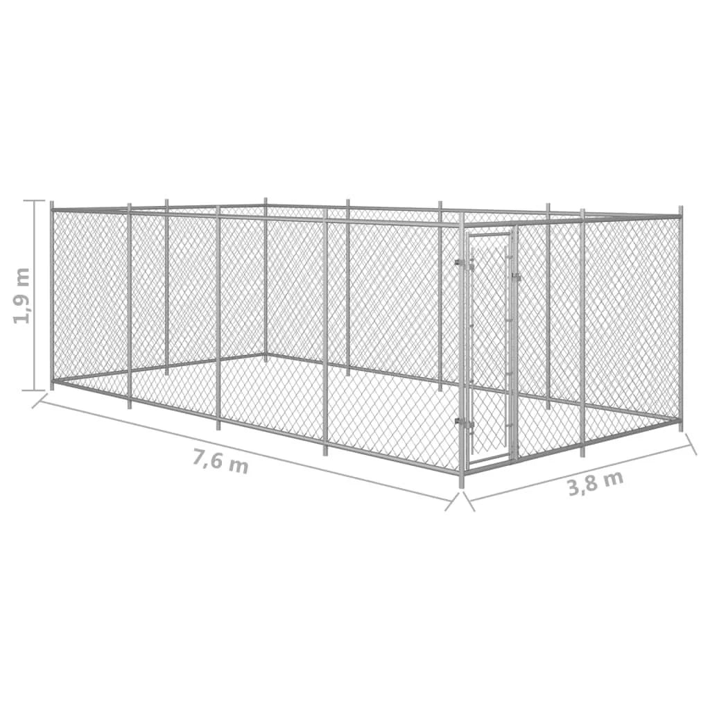 Recinto per animali da esterno per cani 8 x 4 x 2 m 02_0000466