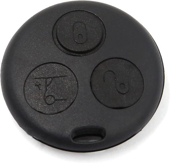 Auto Vervanging Afstandsbediening per Sleutelhanger in Scatola Shell Nero, 3 Tasti per Chiave