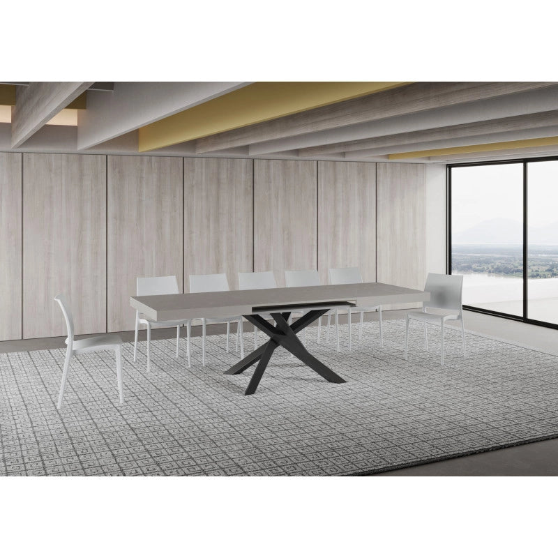 Tavolo allungabile 160/264x90 cm Volantis telaio Antracite - Cashmere