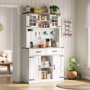 Credenza bar con LED regolabili e stazione di ricarica 100x40x172 cm; marrone e bianco