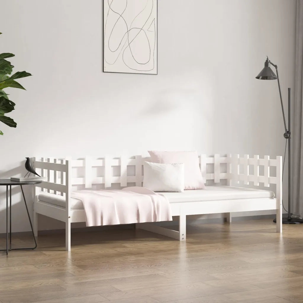 Dormeuse Bianca 80x200 cm in Legno Massello di Pino cod mxl 32218