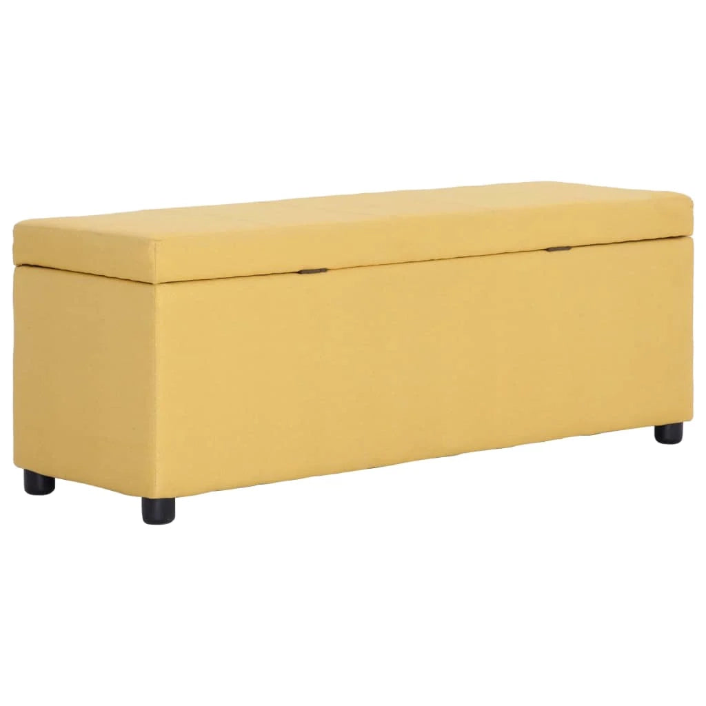Panca con vano contenitore 116 cm poliestere giallo 02_0010963