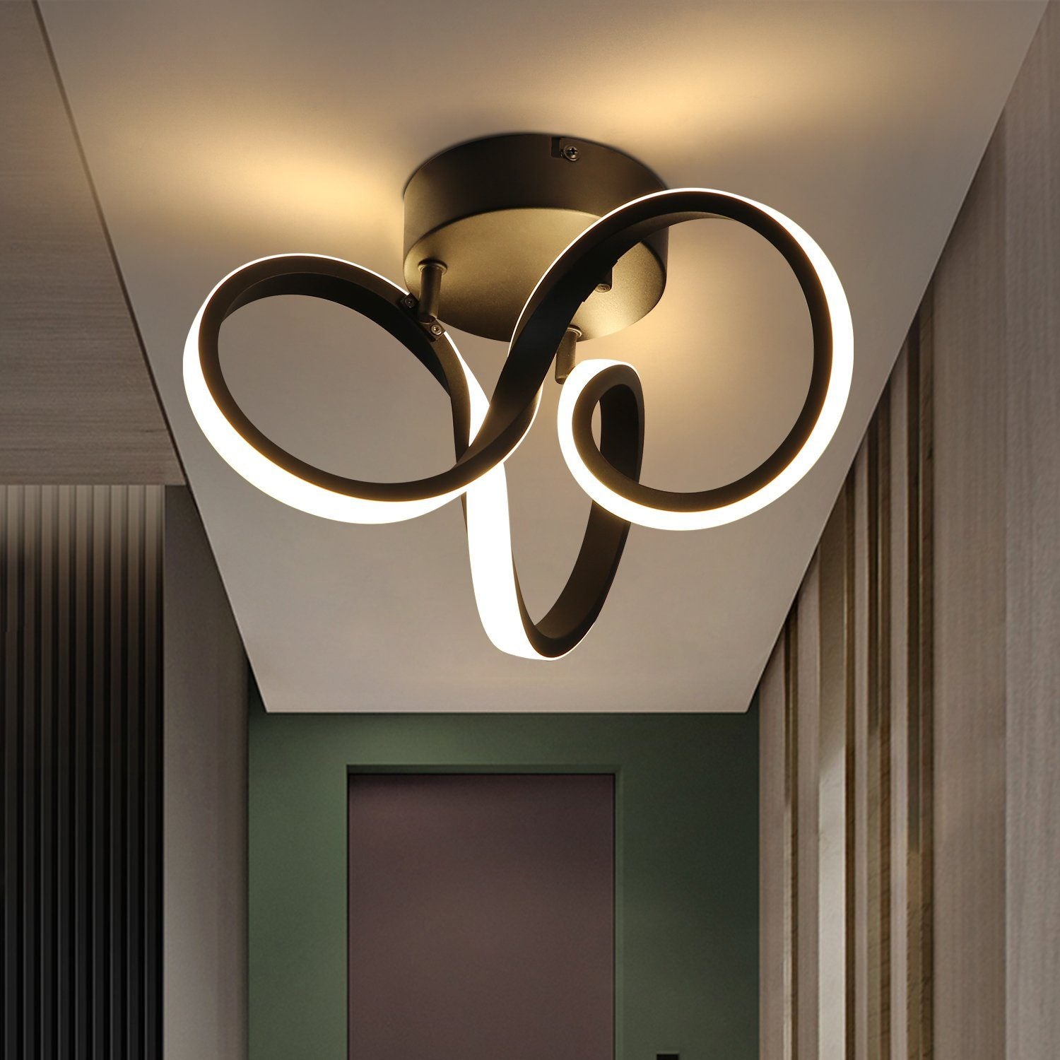 ZMH Lampada da soffitto plafoniera LED moderna 31cm alluminio per interni soggiorno camera letto