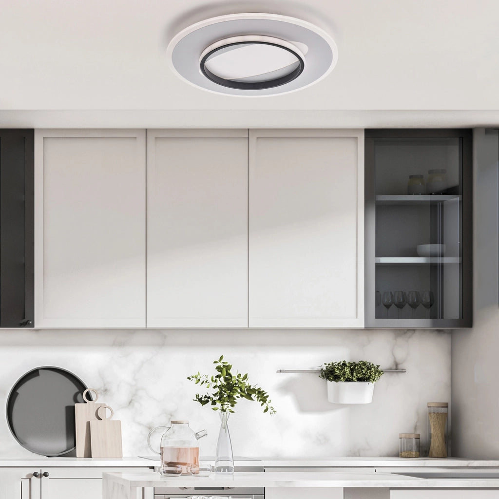Plafoniera Moderna Annie Led Integrato Cct 3000K-4000K-6000K E Telecomando