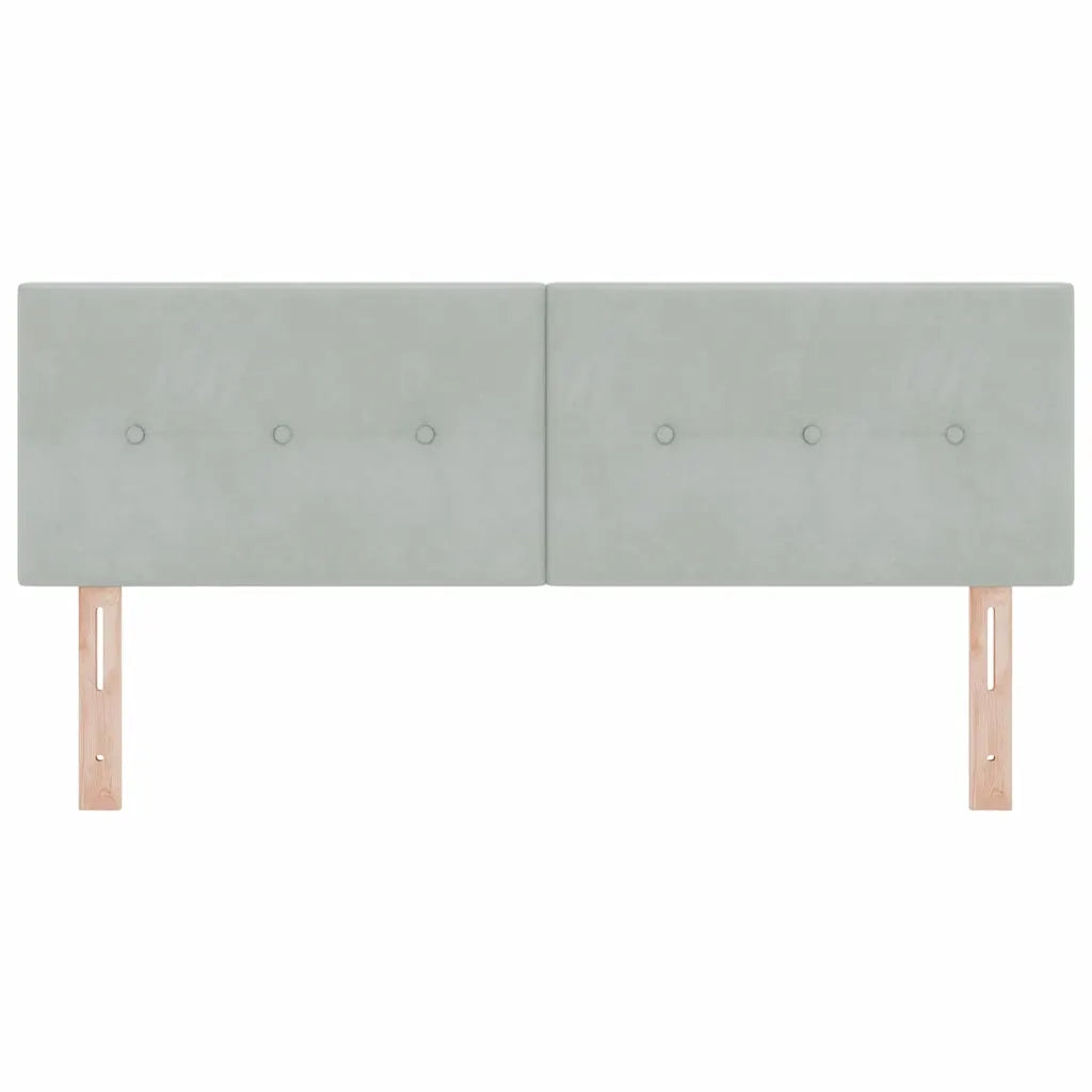 Testiera | Testata Grigio chiaro 144 cm Velluto