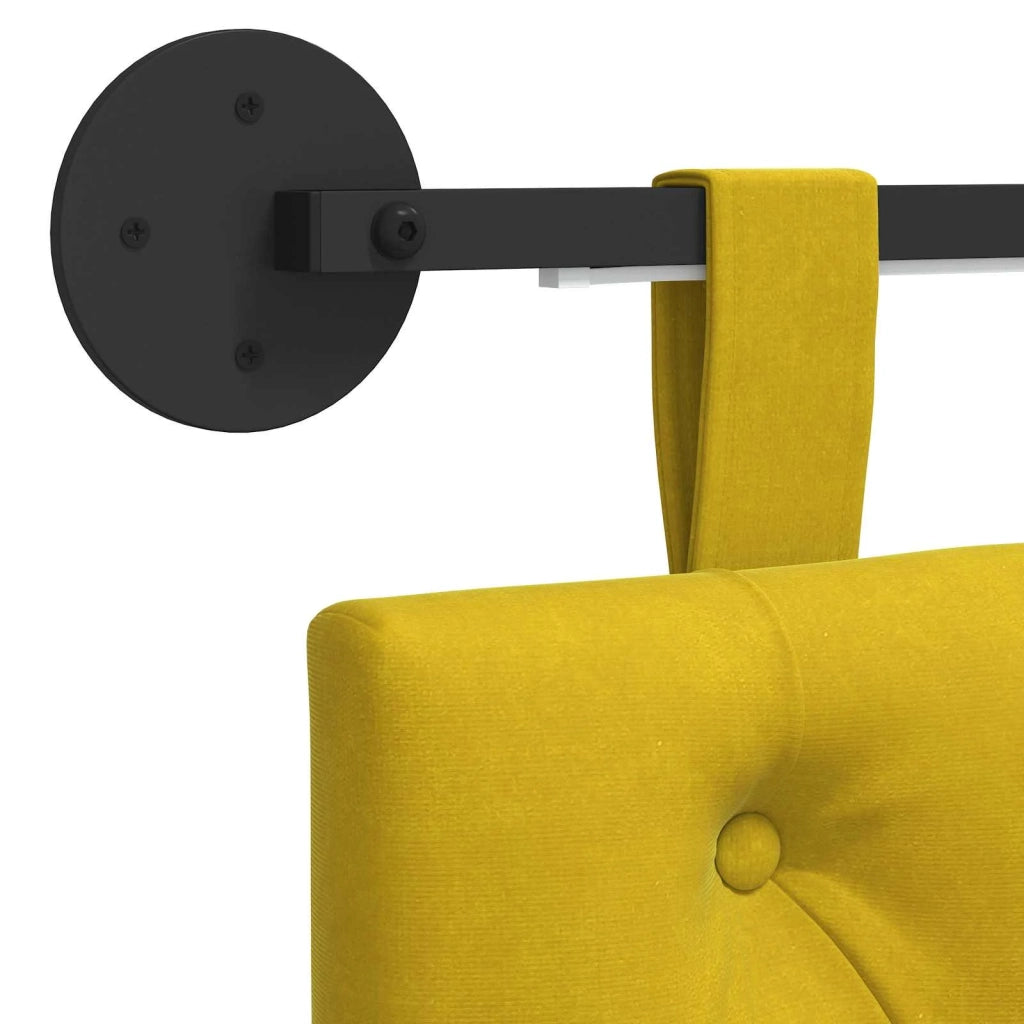 Testiera sospesa Con luce LED Giallo Velluto