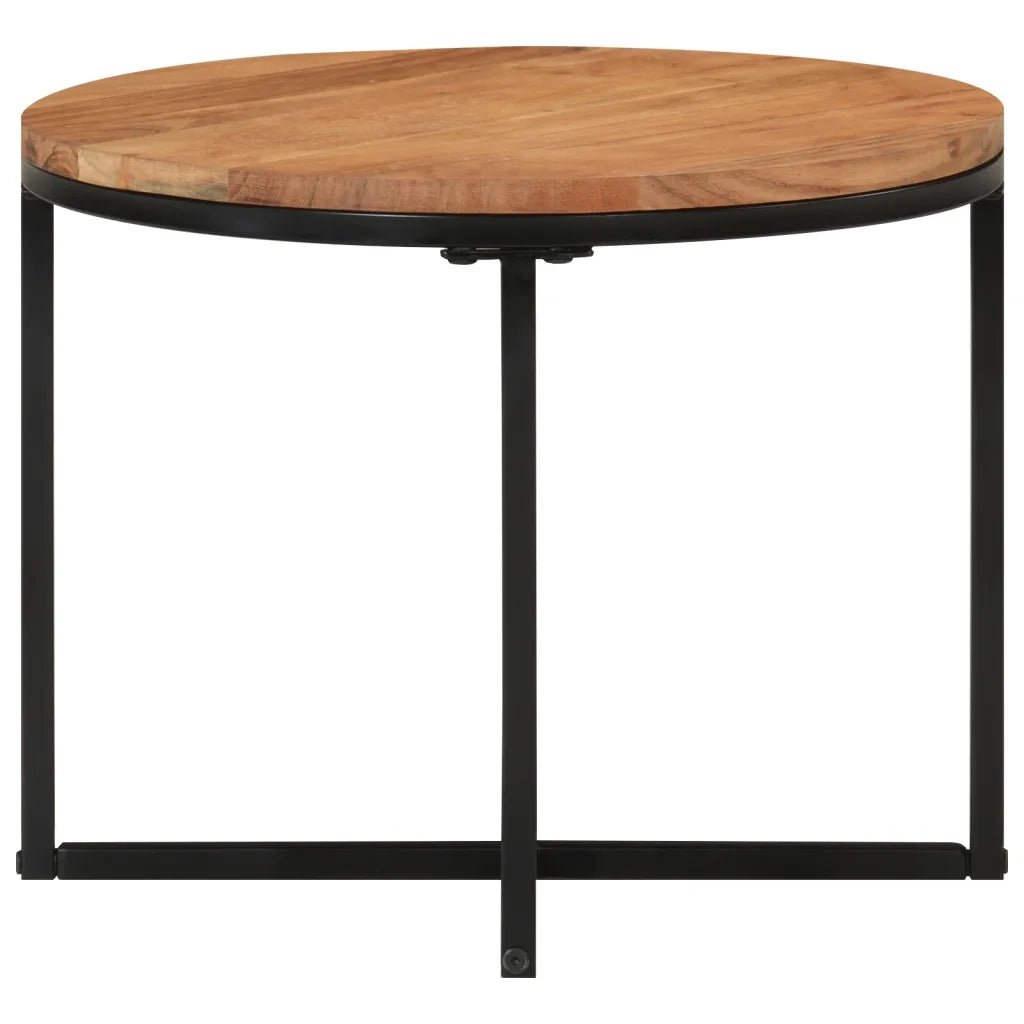 Tavolino Salotto 45x45x35cm in Legno Massello di Acacia e Ferrocod mxl 113729