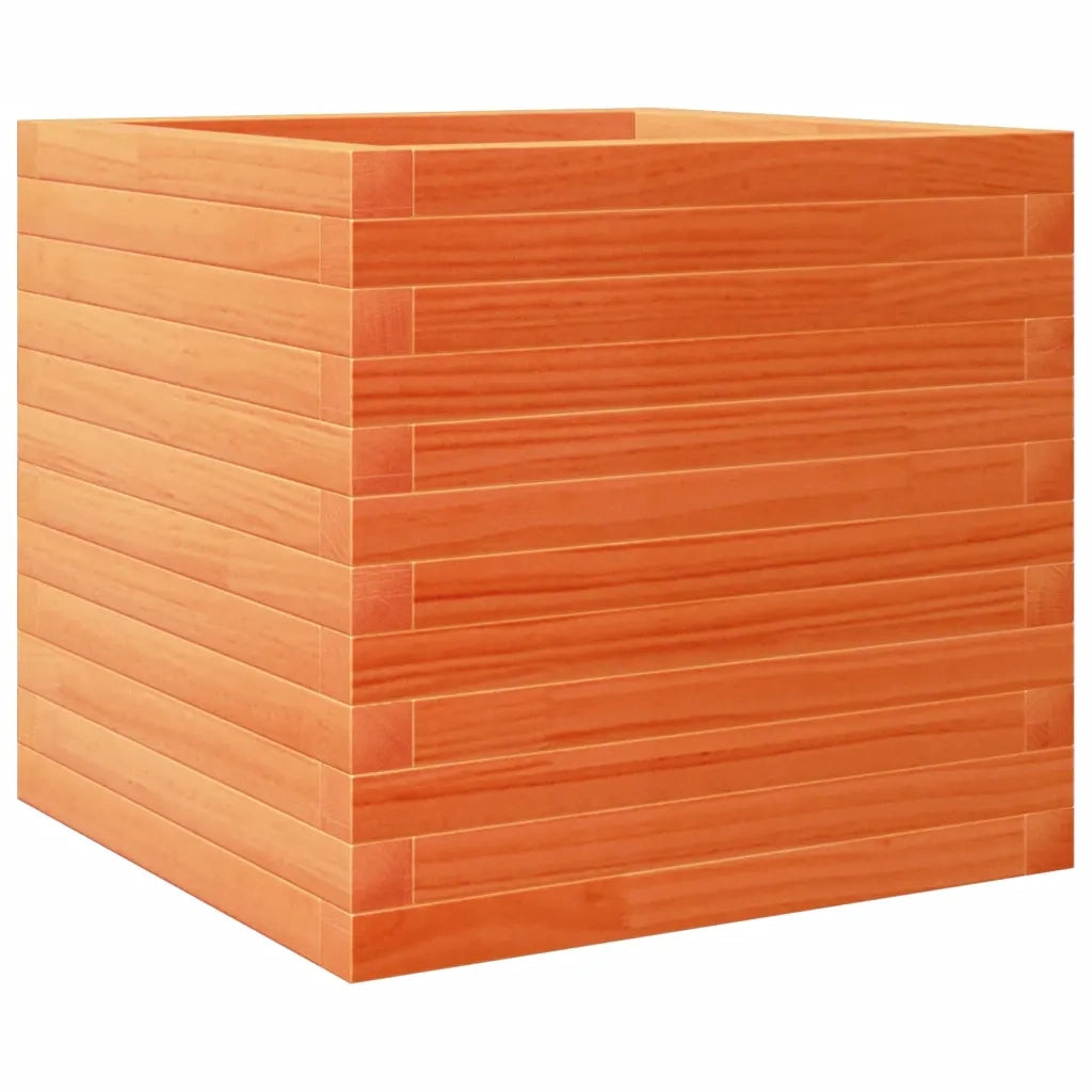 Fioriera Giardino Marrone Cera 50x50x45,5cm Legno Massello Pino 847245