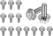 Set di 15 viti a 6 facce con gabbia, M6 x 16 mm, viti esterne in acciaio inossidabile 304, viti metriche con avvallamento, confezione per [tono argento]
