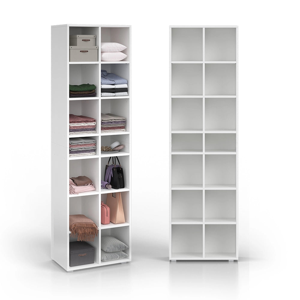 Vicco Mobile porta scarpe Bianco 54.2 x 183.3 cm 14 scomparti
