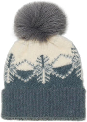 Cappello in stile invernale, sciarpa da neve a forma di fiocco per donna, cappello in lana imitazione di pelliccia, 56-58cm