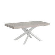 Tavolo allungabile 120/380x90 cm Volantis Premium cashmere gambe bianche