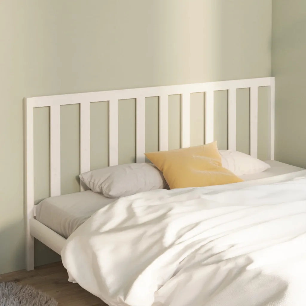Testiera per Letto-Testata-Testiera Decorativa Bianca 206x4x100 cm Legno Massello di Pino 187120