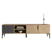 Imerese, Mobile Porta tv 2 Ante, 180x33x49h cm Marrone Rovere
