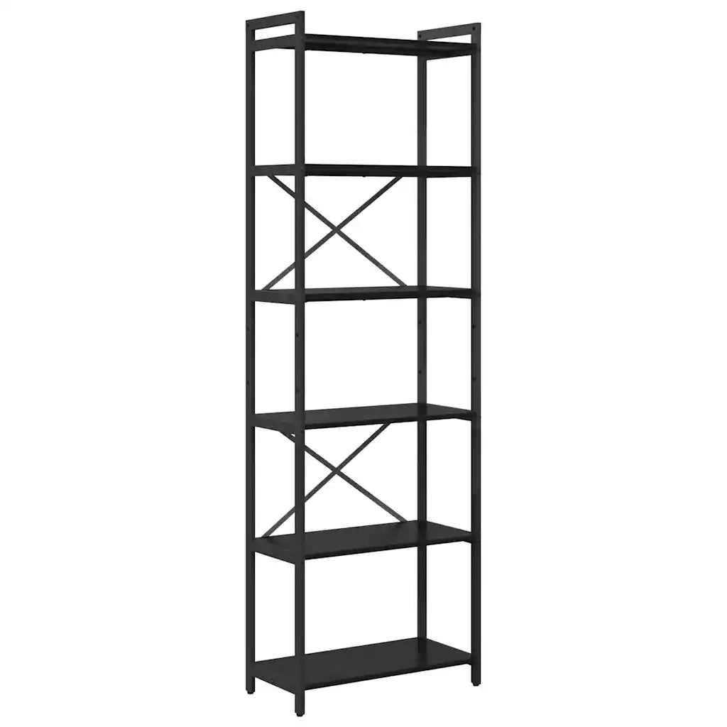 Libreria 60 x 30 x 189,5 cm Legno ingegnerizzato Rovere Nero 868377