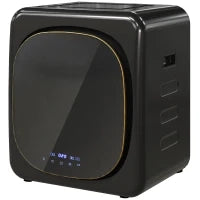Asciugatrice con Disinfezione UV, Design Compatto, Capacità 4 kg, Acciaio Inossidabile, Nero
