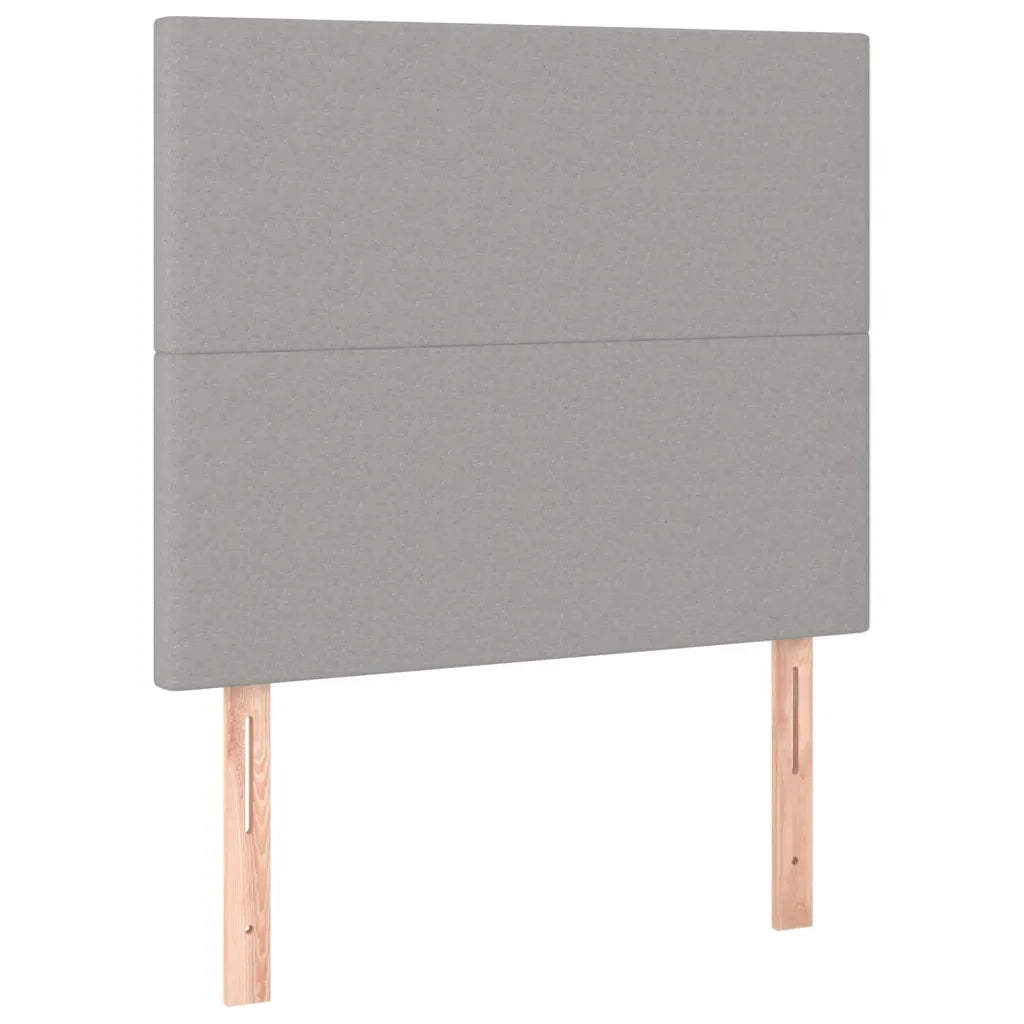 Giroletto con Testiera Grigio Chiaro 90x200 cm in Tessuto cod mxl 62074