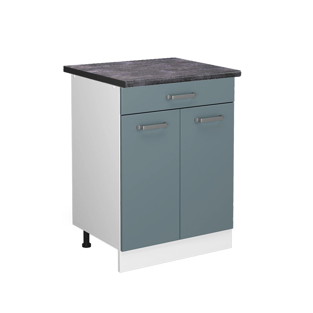 Vicco Mobiletto base per cucina Grigio-blu 60 cm con cassetto, PL Antracite