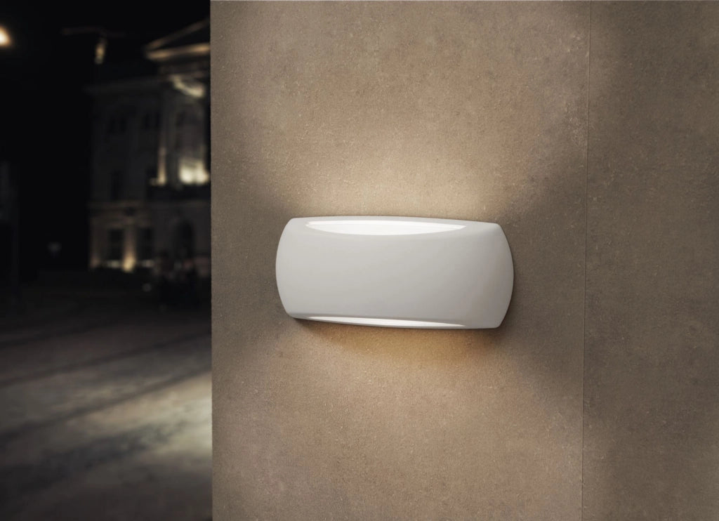 ALASSIO APPLIQUE 1 LUCE ATTACCO E27 BIEMISSIONE BIANCO IP66